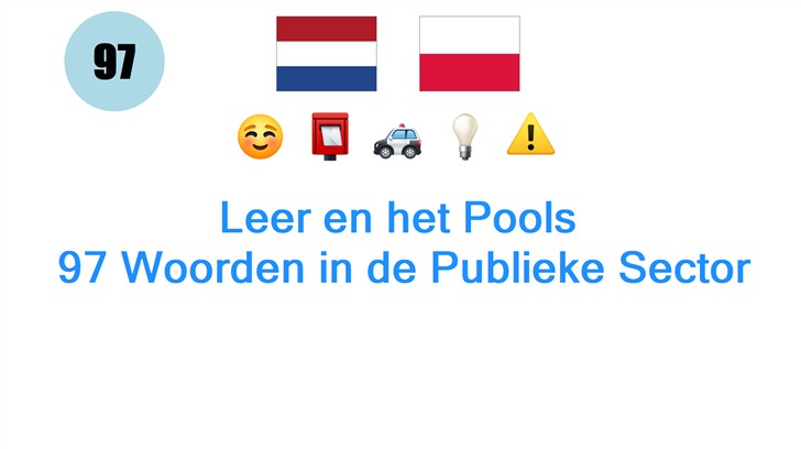 Leer en het Pools: 97 Woorden in de Publieke Sector